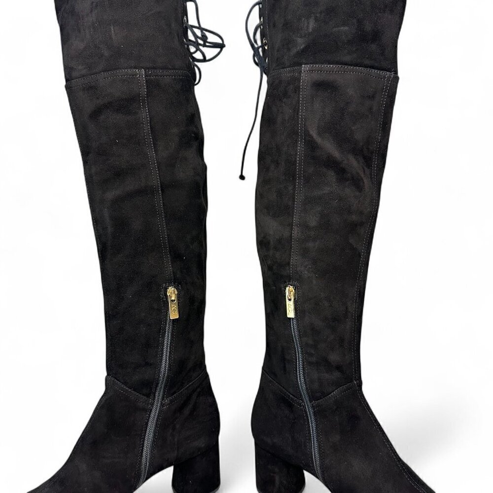 AGL Scarlet Over-The-Knee Suede Leather Boot, EU 38, Black NEW IN BOX - Picture 10 of 16